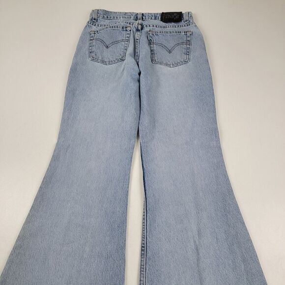 Vintage 90s Levi’s Silver‎ Tab Bellbottom Flare Light Wash Jeans Sz 5 (27x30.5) - Picture 8 of 15